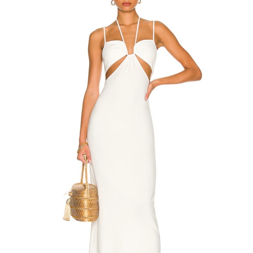 LSPACE x Revolve | Elegant White Cutout Maxi Dress